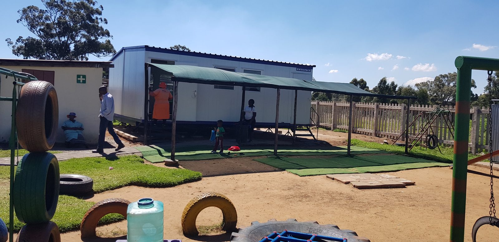Vulinqondo Day Care Centre playground and classrooms in Bambanani Village